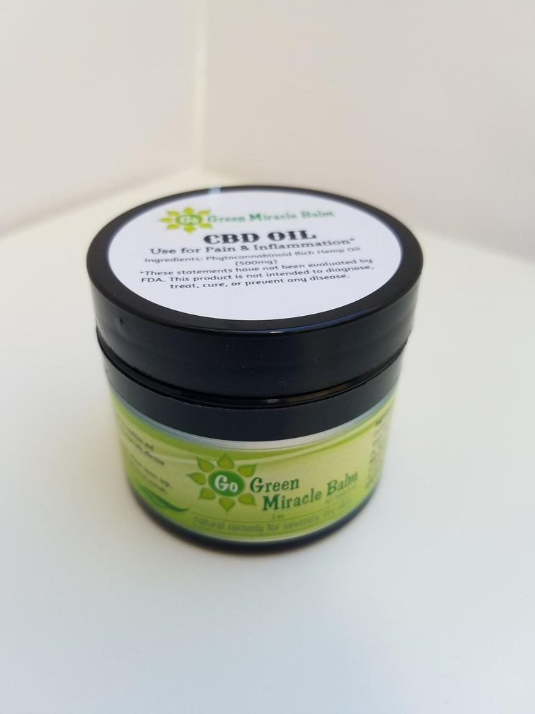 Pain Relief CBD Balm 500mg - Go Green Miracle Balm