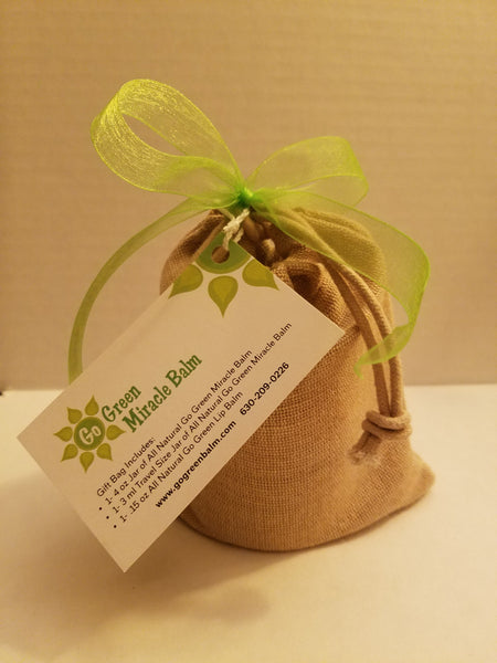 Gift Bag -  4 OZ Jar - Go Green Miracle Balm