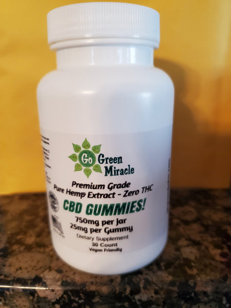 NEW Gummies! 25mg Per Gummie. 750mg per Jar -Hemp Derived, Full Spectrum, Organic Hemp.VEGAN!